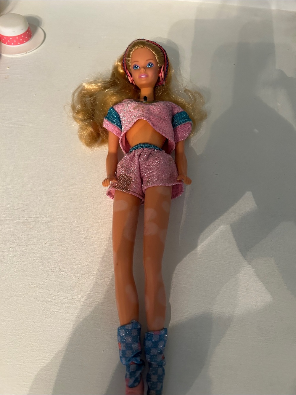 Barbie Pink and Blue Glitter Two-Piece Outfit Doll